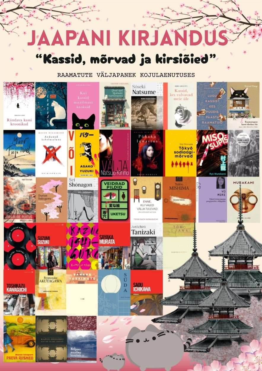 Raamatute väljapanek. Jaapani kirjandus.