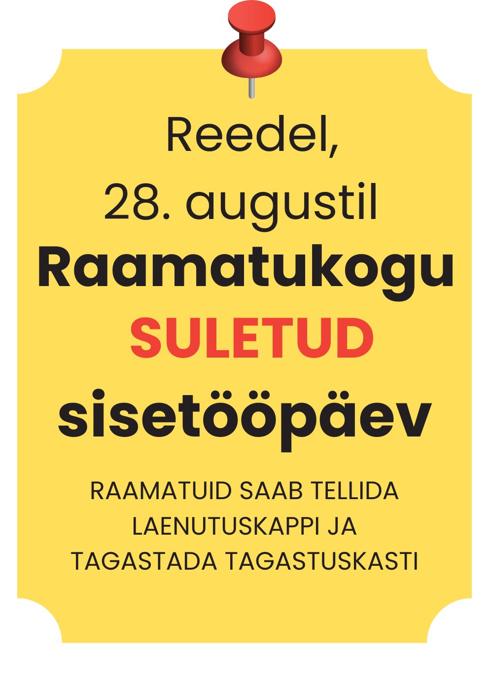 Sisetööpäev augustis