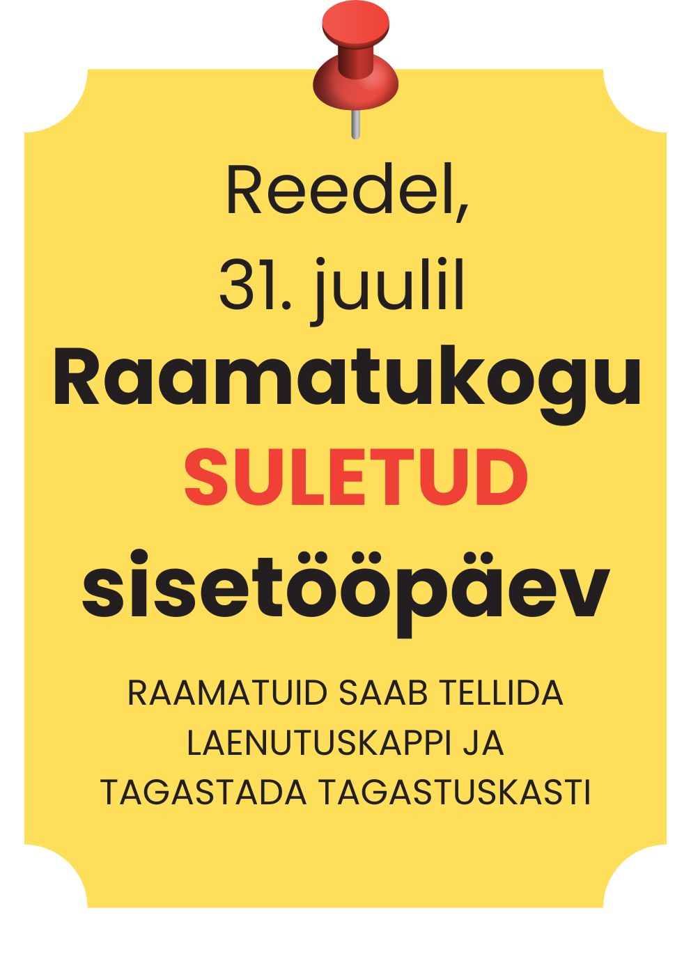 Sisetööpäev juulis