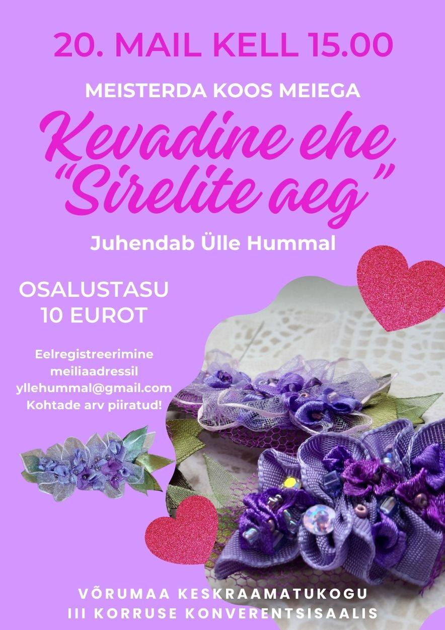 Ehete valmistamise töötuba Ülle Hummali juhendamisel