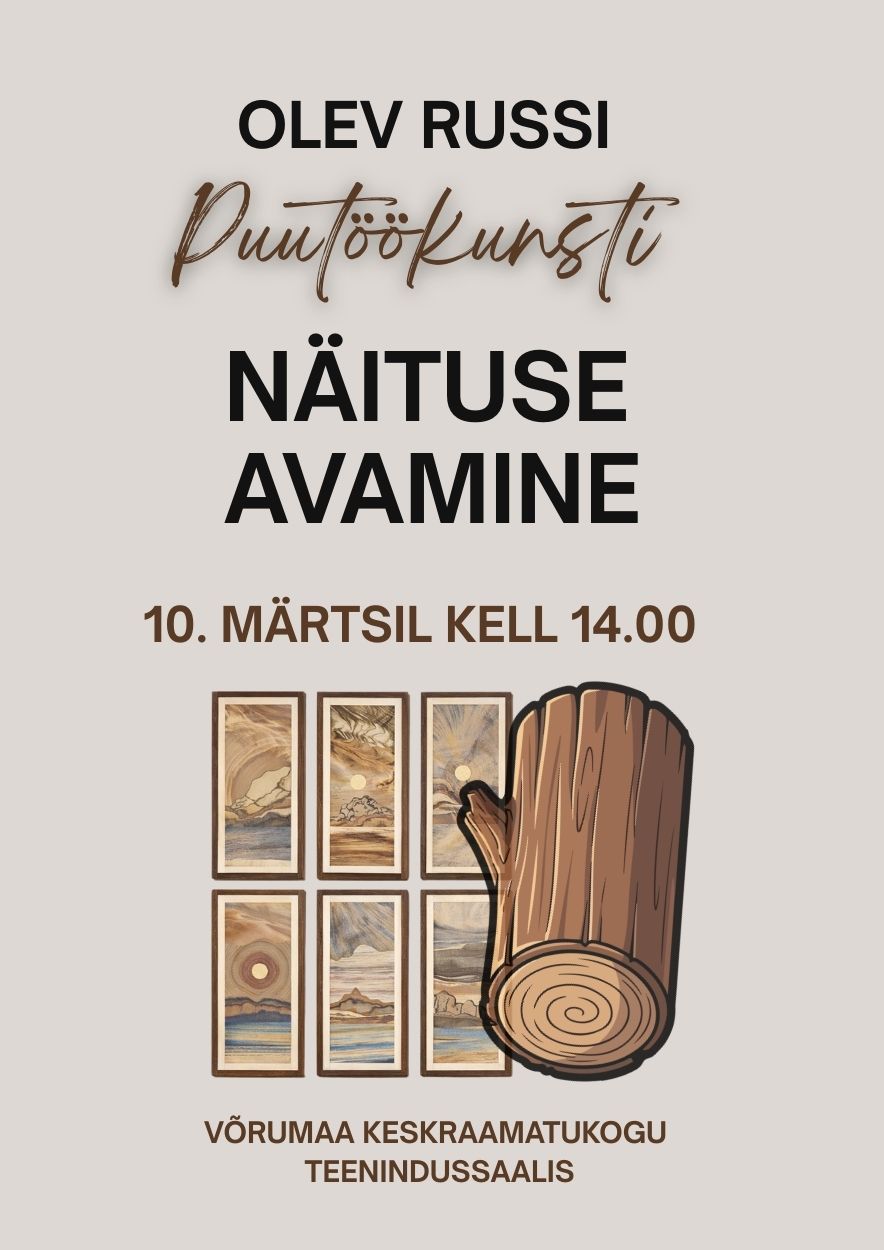Olev Russi puutöökunsti näituse avamine