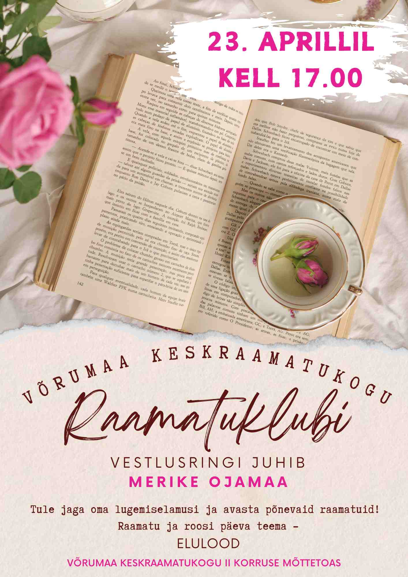 Raamatuklubi. Vestlusringi juhib Merike Ojamaa