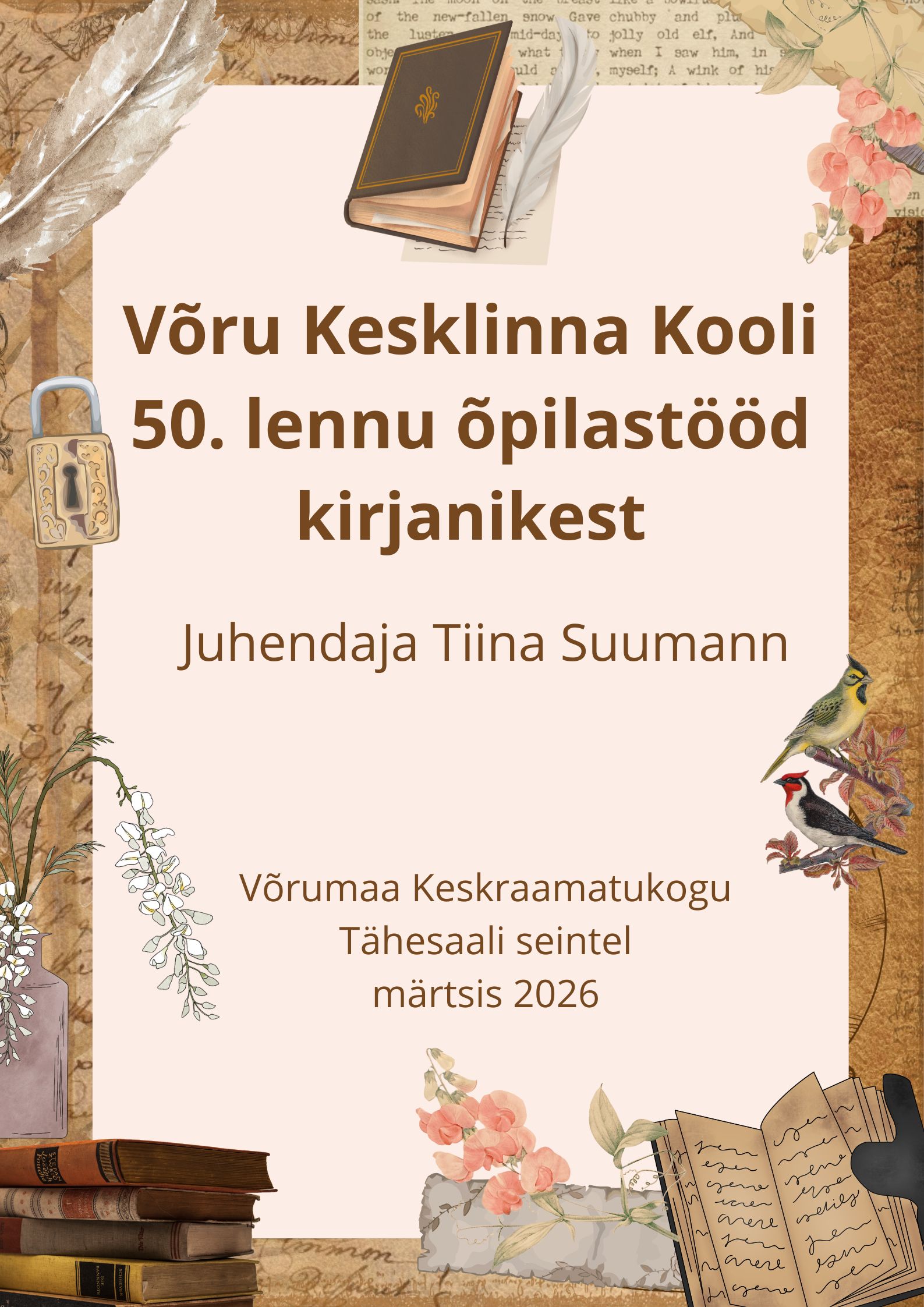 Võru Kesklinna Kooli õpilastööd kirjanikest