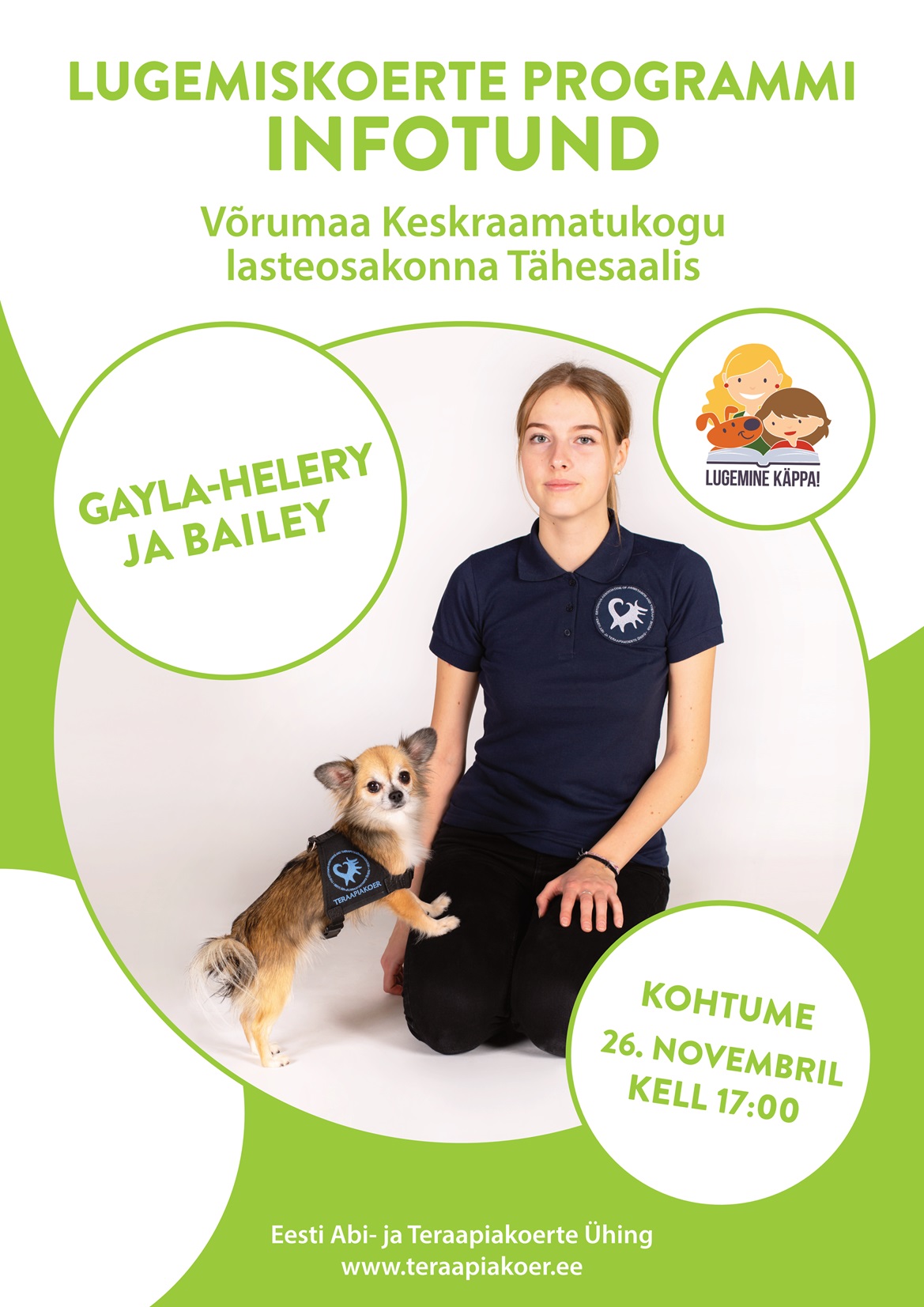 v2024 11 26 Lugemiskoerte infotund Gayla Helery Mägi ja Bailey Võru
